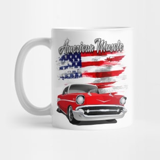 1957 Red and White American Muscle Chevy Bel Air Mug